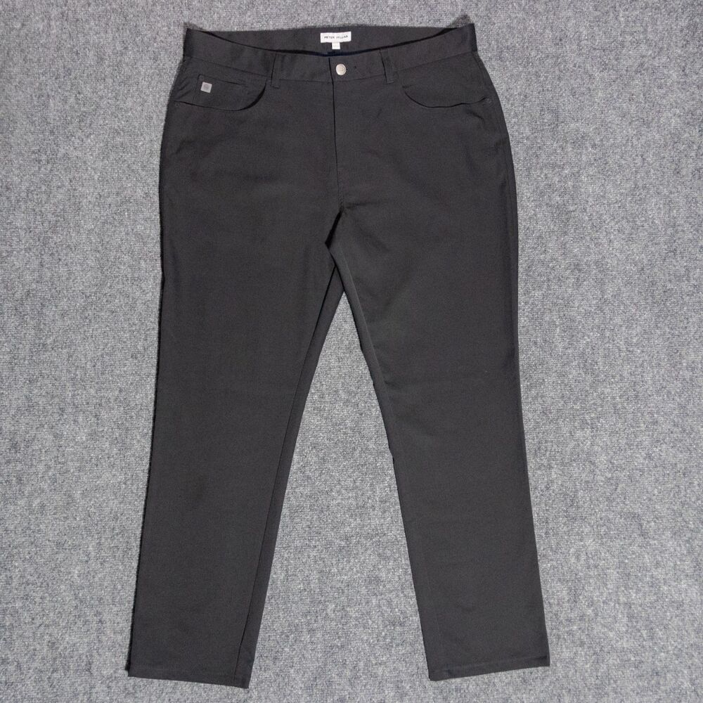 Peter Millar Pants EB66 Crown Performance 5 Pocket Black Chino Golf Men's 36x29